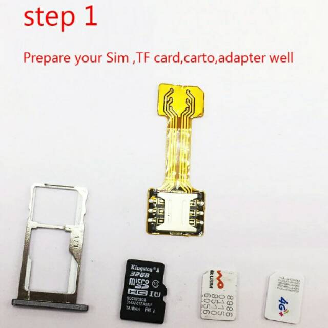 Converter Adapter SIM Card (Nano to Nano) (Dual SIM Hybrid Phone)