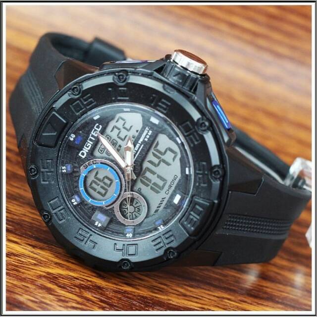 Jam Tangan sporty DIGITEC HTAM ORIGINAL