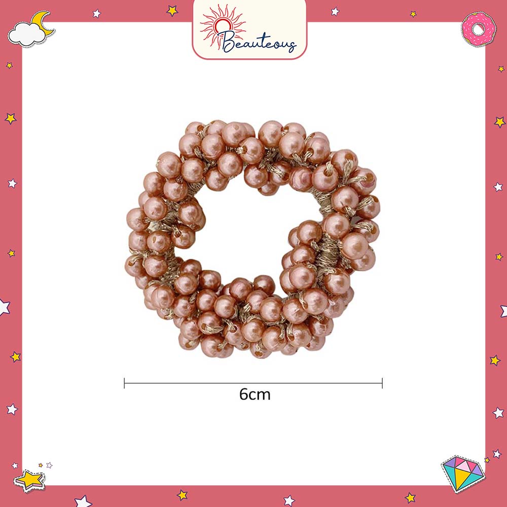 Ikat Rambut Karet Elastis Mutiara Aksesoris Korean Style