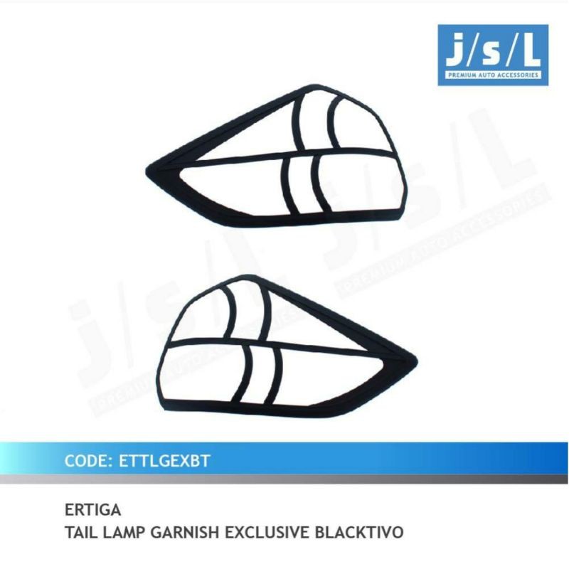 Garnish lampu belakang Ertiga chrome &amp; Hitam model exclusive jsl