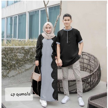 Senja Couple Baju Pasangan Set Muslim Wanita dan Pria Edisi Lebaran Termurah