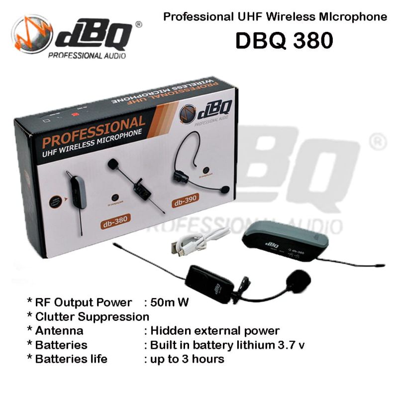 dBQ Mic Wireless Jepit DBQ 380 #Kosong hanya sample#