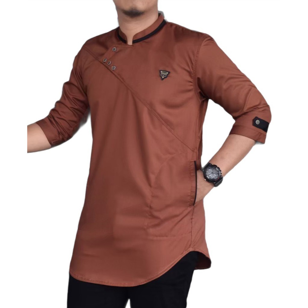 Baju Kurta Pria Koko Pakistan Cowok Pakaian Muslim Laki laki Fashion Muslim Gamis Terlaris