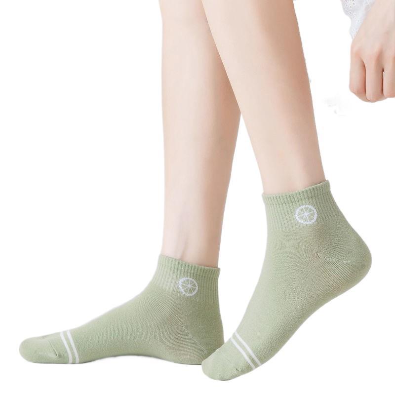JOS0068 Kaos Kaki Wanita Motif Lemon Kaos Kaki Pendek Wanita
