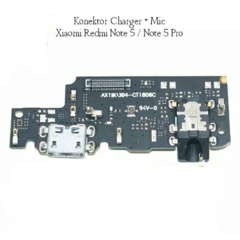 Flexible Konektor Charger Cas + Mic Xiaomi Redmi Note 5 / Note 5 pro Original