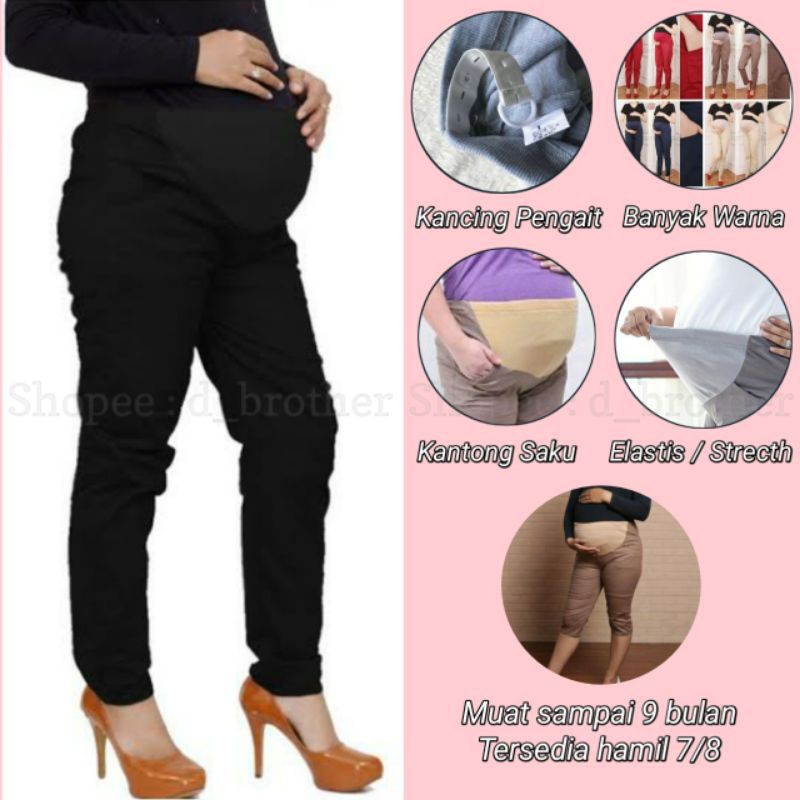 CELANA HAMIL KATUN STREETCH MATERNA PANTS ASEA ORIGINAL MURAH