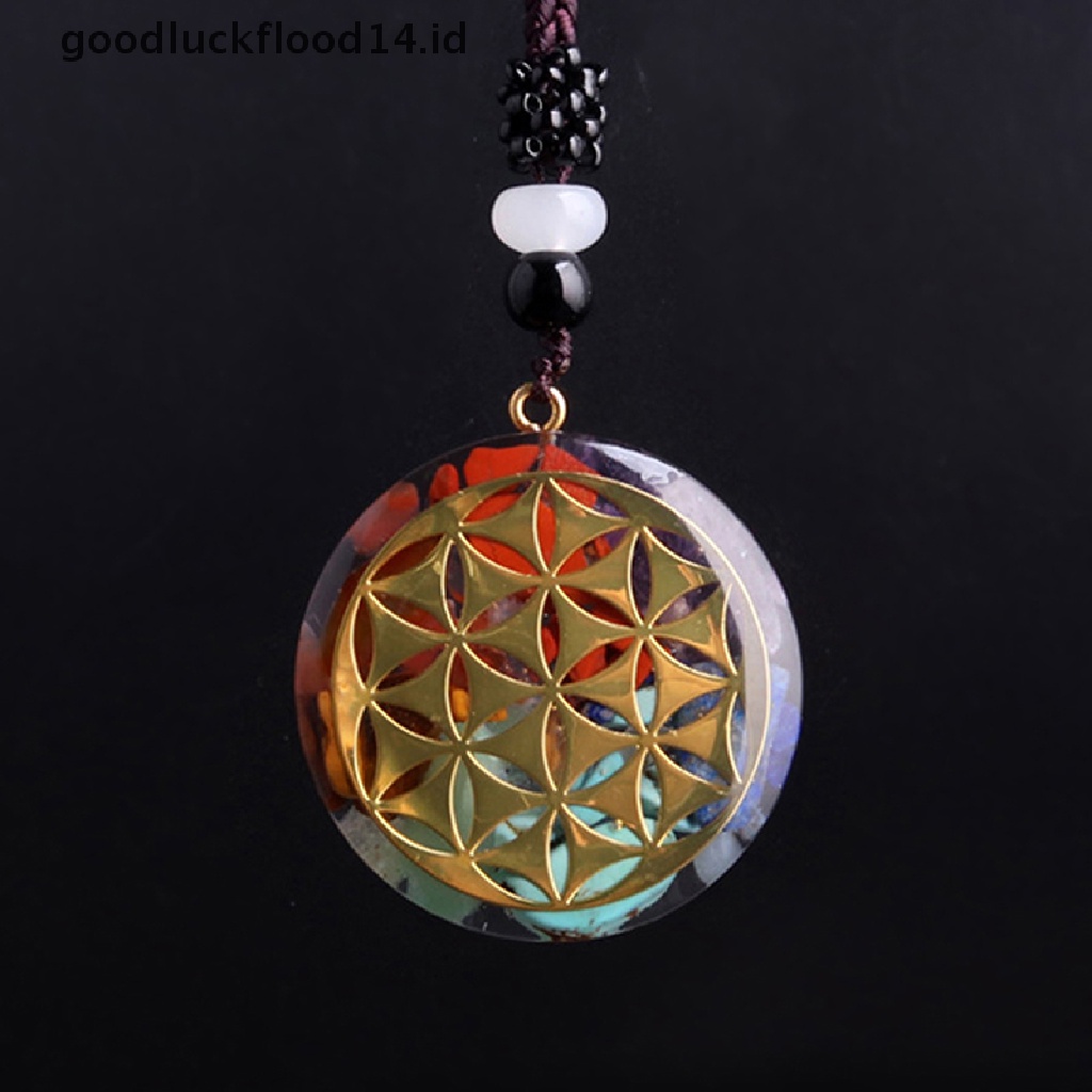 [OOID] Orgonite Pendant Symbol Necklace Chakra Healing Energy Necklace Jewelry ID