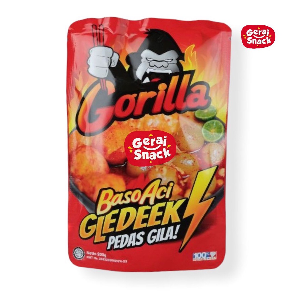 Baso Aci Gledek Pedas Gila Gorilla Khas Garut Tahan 15 Hari Suhu Ruang 200gr