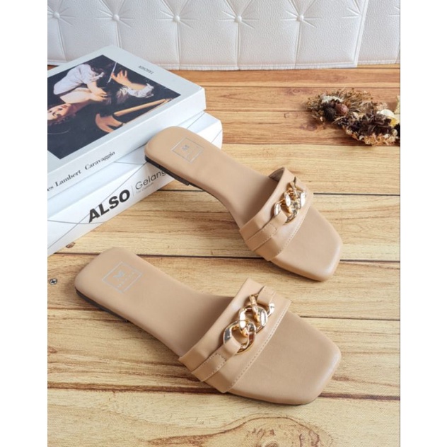 ABBUSHOES RN 07 flat teflek rantai amigos 1cm