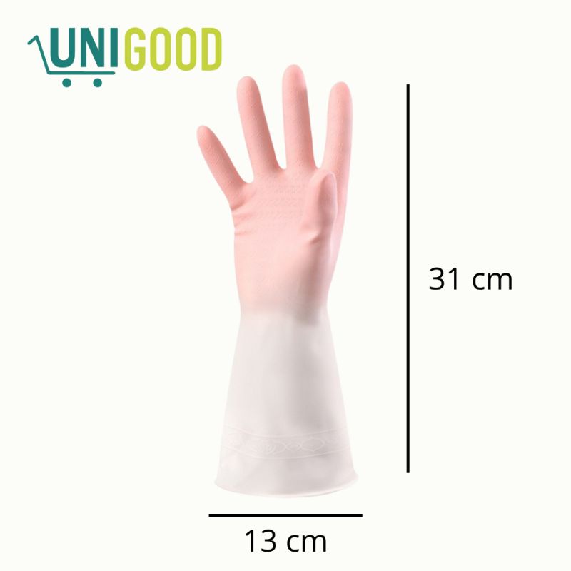 UNIGOOD - Sarung Tangan Latex Cuci Piring Serba Guna Sarung Tangan Karet Tebal Gloves Kebun Rubber