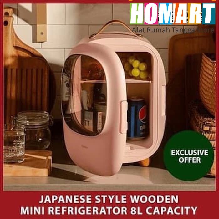 Terbaru Kulkas Mini Portable Pendingin Makanan Minuman Skincare Baseus Zero Space Refrigerator 8L Ku