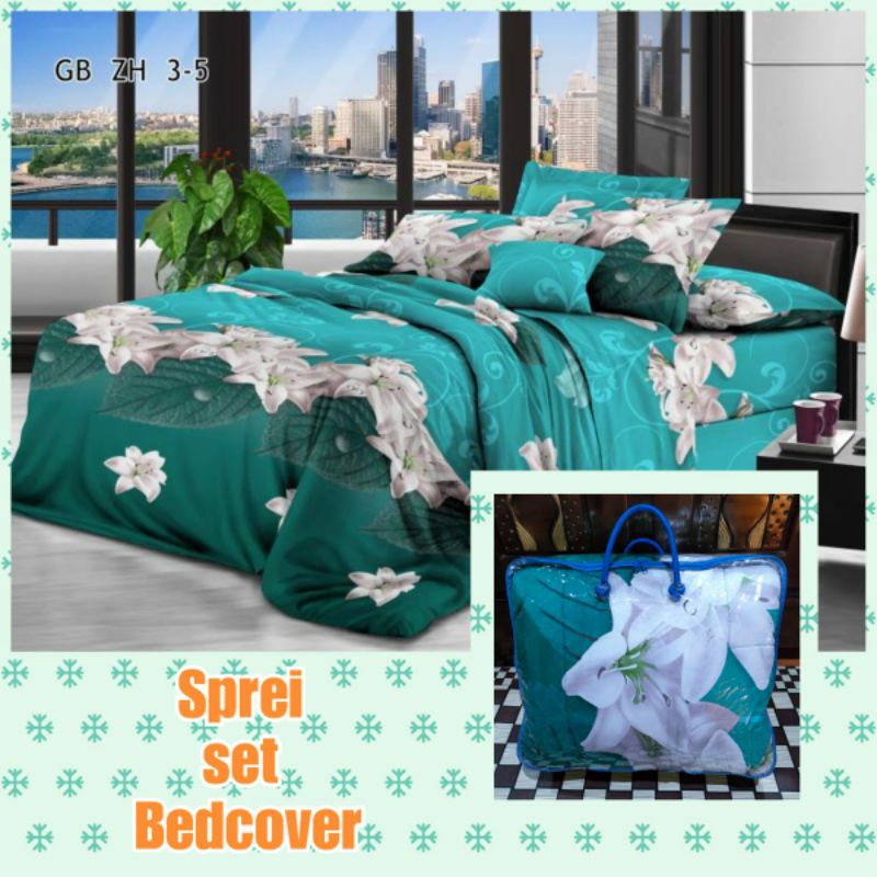 Bedcover Set Sprei Sarung Bantal Bedcover Homemade Ukuran 160x200 180x200