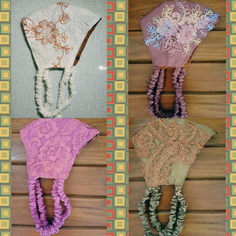 MASKER BRUKAT HIJAB HEADLOOP BATIK PREMIUM 3 PLY