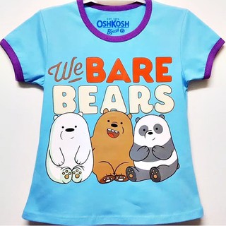 Baju anak perempuan We Bare Bears biru Baju kaos  anak 