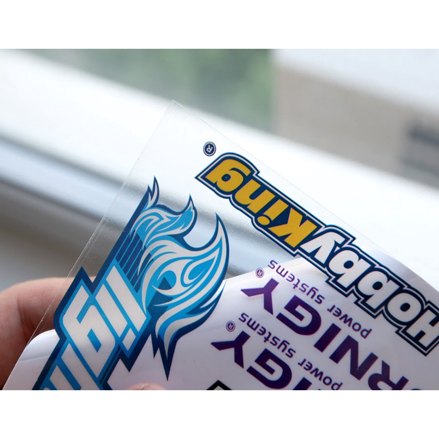 

Cetak Stiker Transparant Meteran CMYK + White Ink