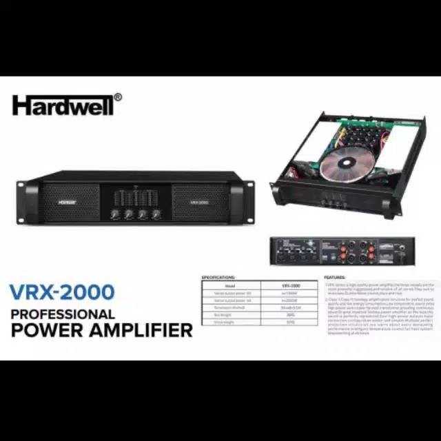 POWER AMPLIFIER HARDWELL VRX-2000 POWER AMPLIFIER 4 CHANNEL