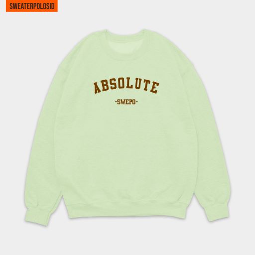 SWEATERPOLOSID Basic Sweater Absolute (Bordir) M-XXL (Pria & Wanita)-MATCHA