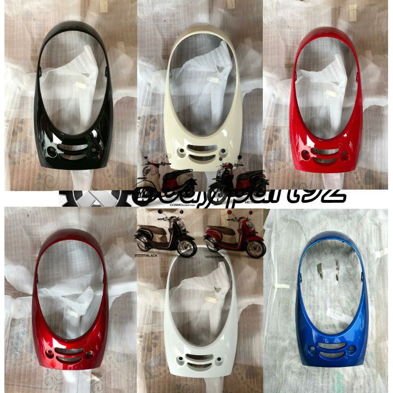 Cover Fr Top Panel Tameng Tebeng Lampu Depan Scoopy Fi 2013 2016
