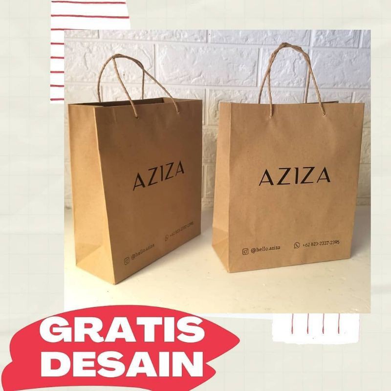 

paper bag souvernir sablon design