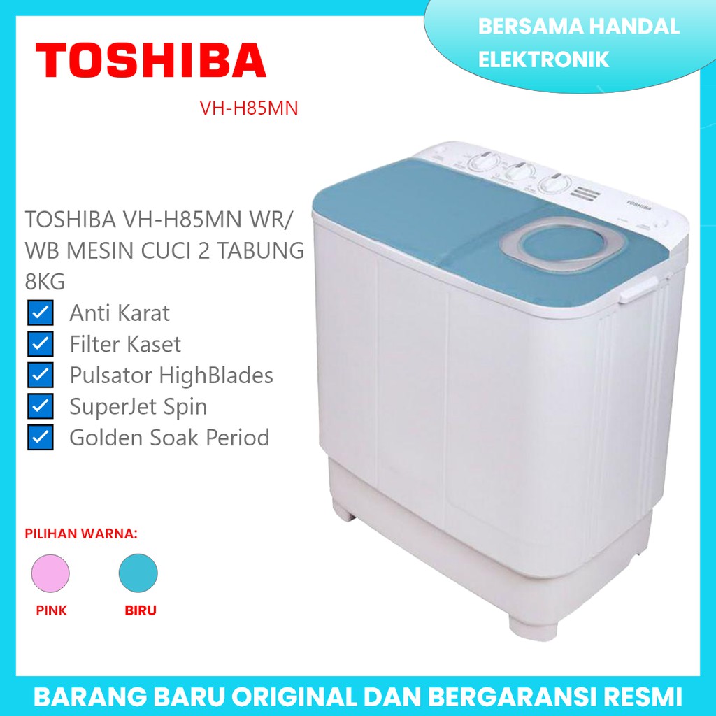 Jual Mesin Cuci Toshiba Vh-h 85 Mn 8kg 2 Tabung Low Watt Mesin Cuci 2 Tabung Murah Indonesiashopee Indonesia