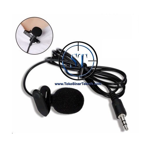 3.5mm Microphone Youtuber With Clip ON Mic 2 Garis  Kabel Mini For Hp Smartphone / Laptop / Tablet PC ekonomis