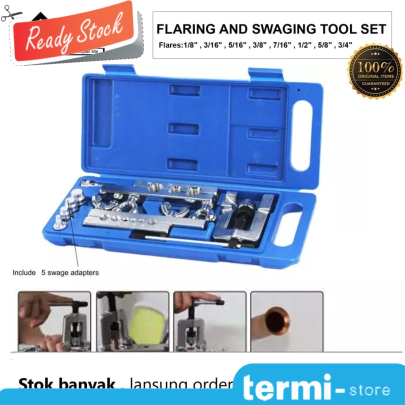 Alat pemipih pembesar pipa ac tembaga Flaring Swaging Tool