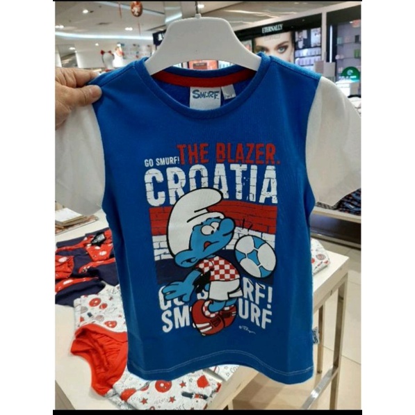 Tshirt Kids KARAKTER SMURF By JSP ORIGINAL preloved