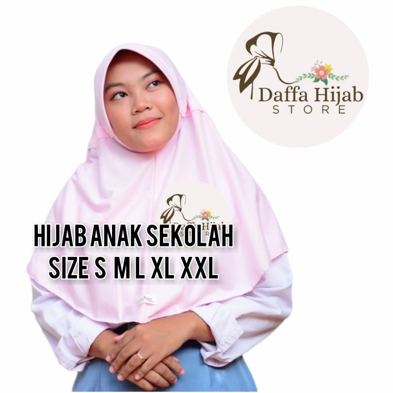 {bisa COD}HIJAB ANAK SEKOLAH MODEL RABBANI /hijab sekolah pita tutup innova lx/rabbani kw
