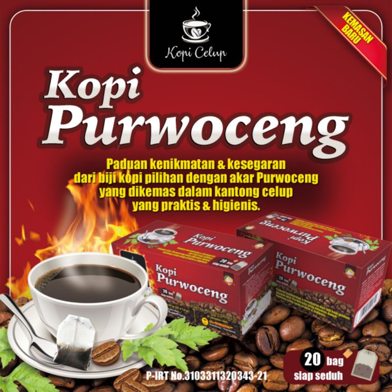 

Arabica plus Purwoceng | Kopi Stamina Pria Dewasa | isi 20 bag