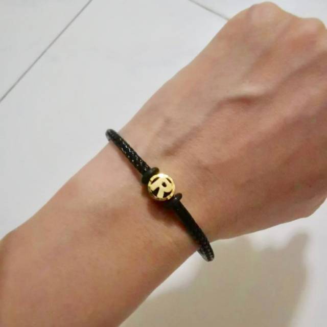 Gelang huruf custom kadar 375
