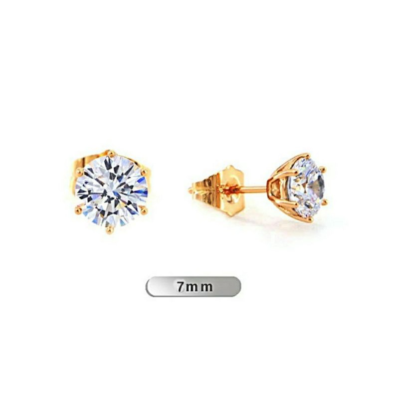 Anting perhiasan Xuping / anting tusuk solitaire / di jamin 100% antialergi antikarat tidak mudah luntur