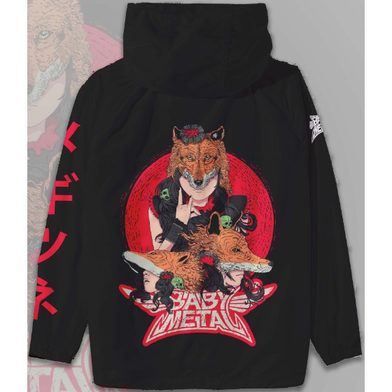 Windbreaker Babymetal - Babymetal Fox | jaket  hoodie metal jepang anime