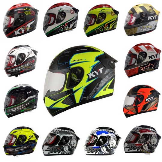 HELM KYT FULL FACE RC7 MOTIF RC SEVEN MOTIF SERIES RC 7 KYT CORAK FULL
