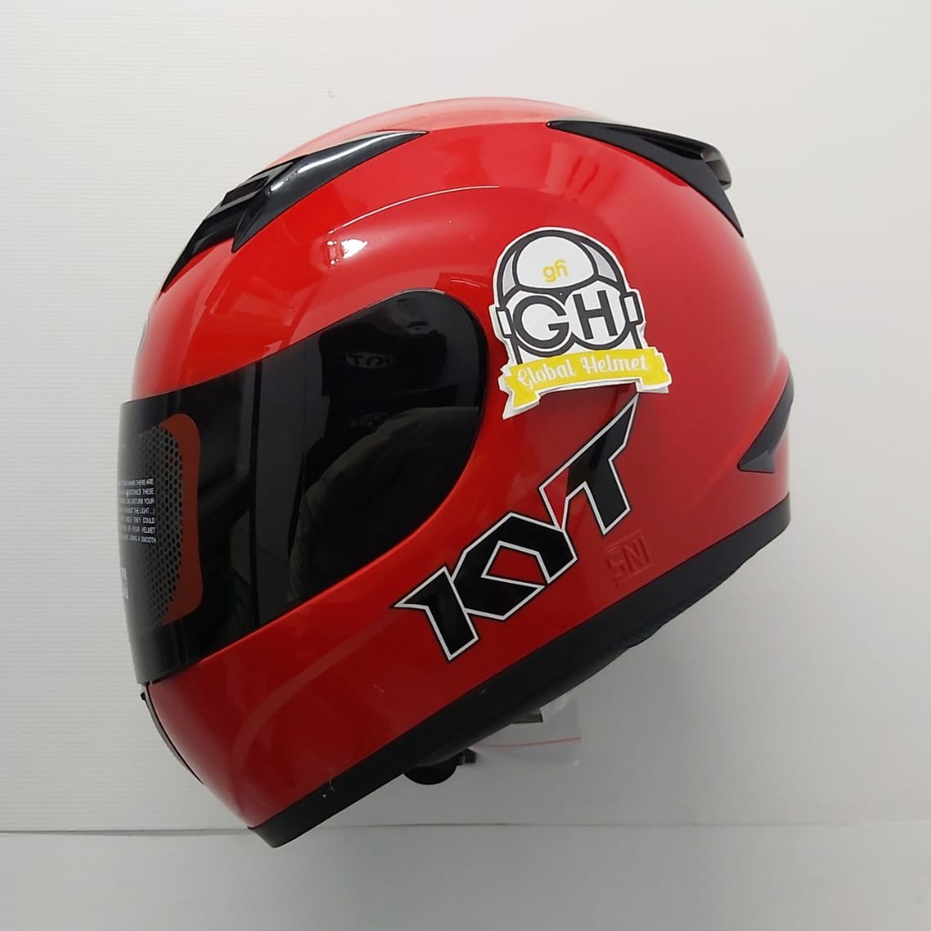 HELM FULLFACE KYT R10 R-10 SOLID RED | Shopee Indonesia