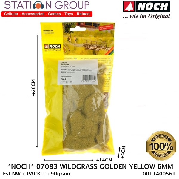 NOCH 07083 WILDGRASS GOLDEN YELLOW, 6MM - BAHAN DIORAMA RUMPUT