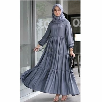 Gamis rayon NAURA (JUMBO) Ld 110 - ld 120
