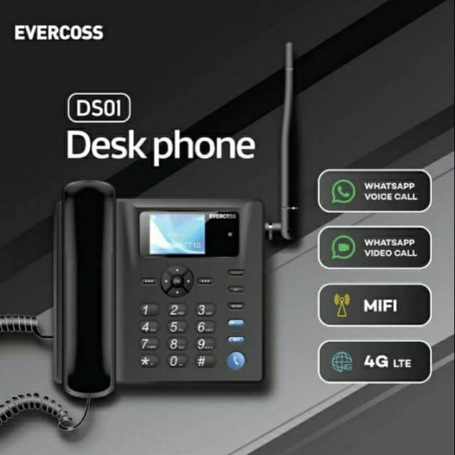 EVERCOSS DESK PHONE DS01 GARANSI RESMI
