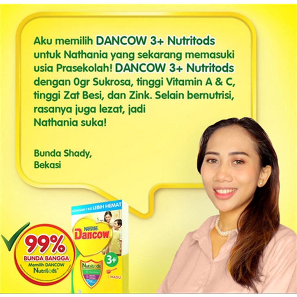 DANCOW 3+ VANILA MADU 1000GR