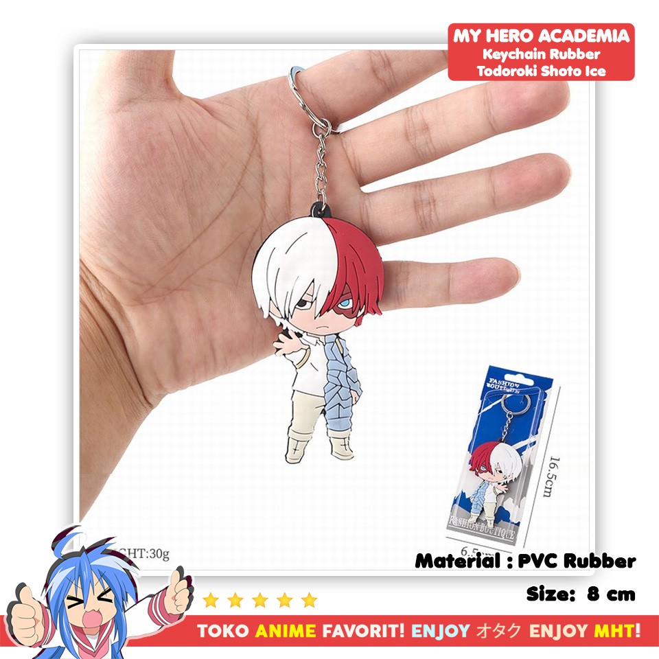 Gantungan Kunci Karet Boku no Hero Academia Todoroki Shoto Nendo Pose