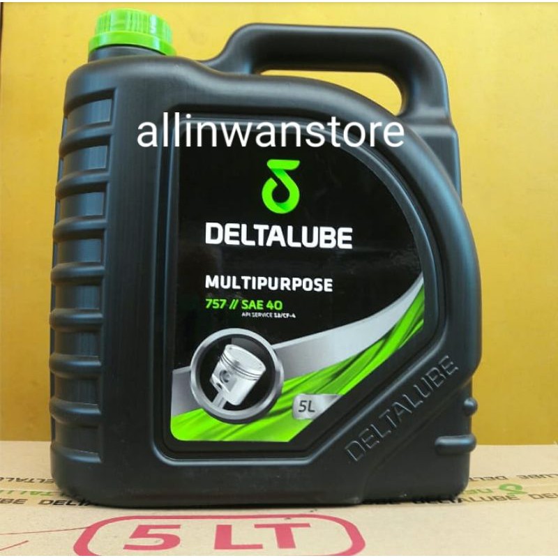 Oli Deltalube Multipurpose 757 SAE 40 API Service SJ CF-4 isi 5 Liter Multi purpose isi 5L Original Product 100%