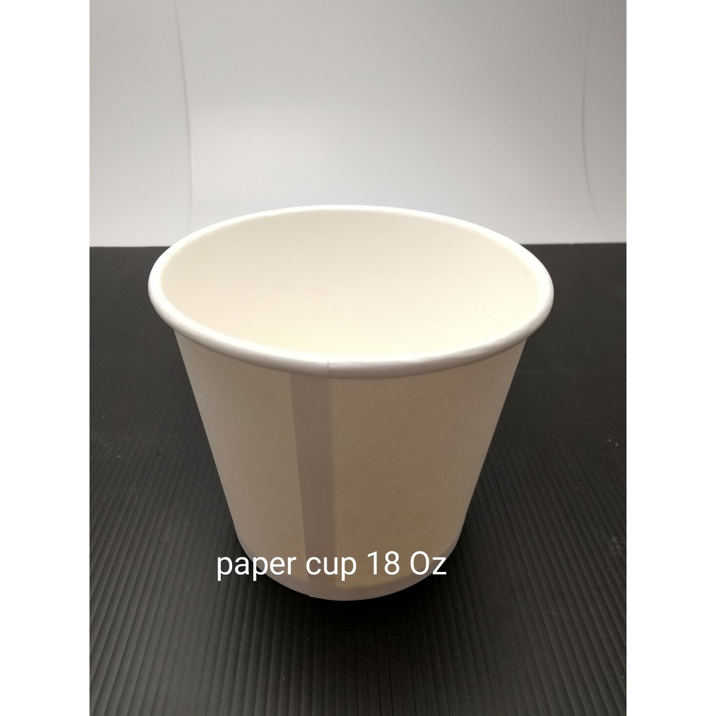 Jual Gelas Kertas Paper Cup Putih Polos 18 oz | Shopee Indonesia