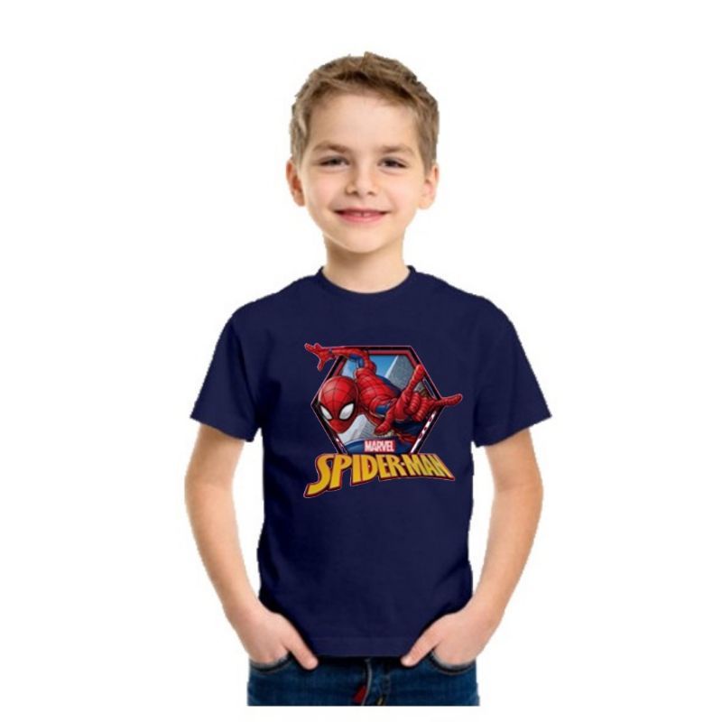 Baju Kaos Atasan Anak Cowok/Cewek-Remaja Spiderman 12Tahun/remaja