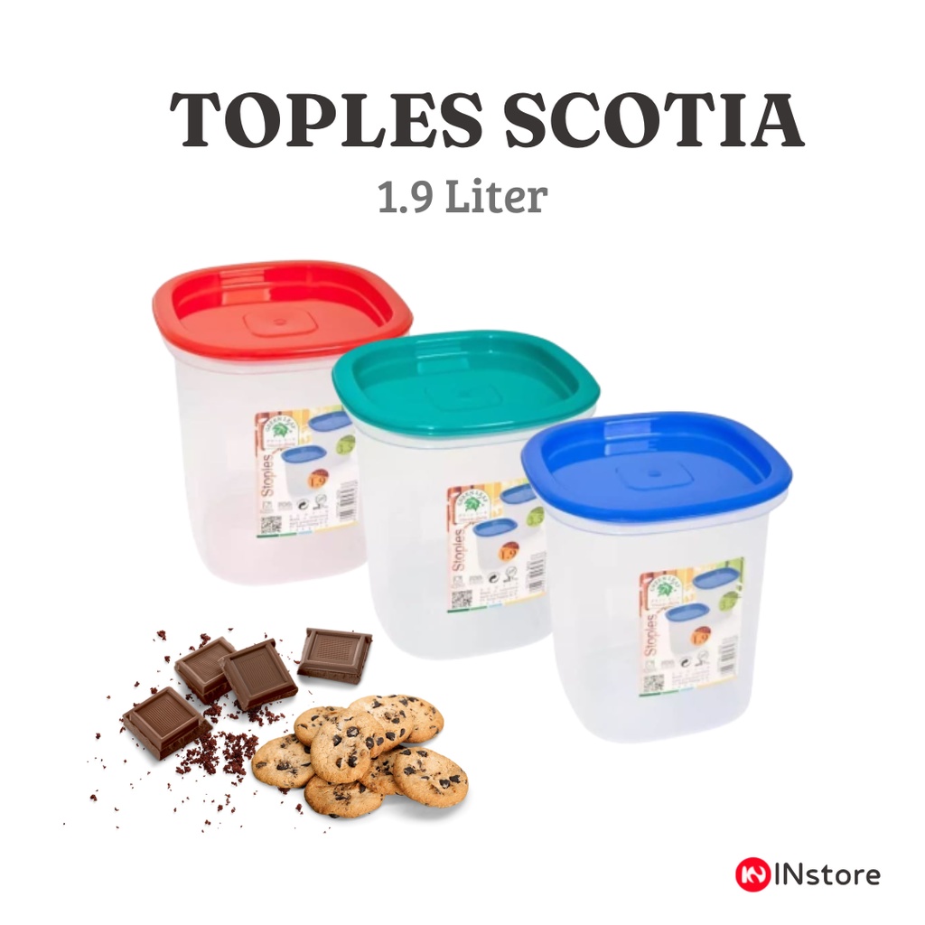 Toples Penyimpanan Makanan Scotia 1.9 Liter dan 3.5 Liter