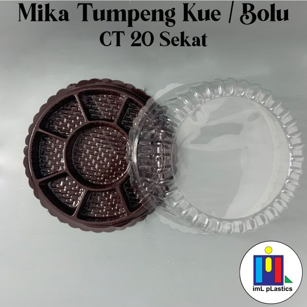 MIKA TUMPENG CT 20 SEKAT / TRAY CAKE TART 20CM / MIKA KUE BOLU SEKAT - set 10 pcs