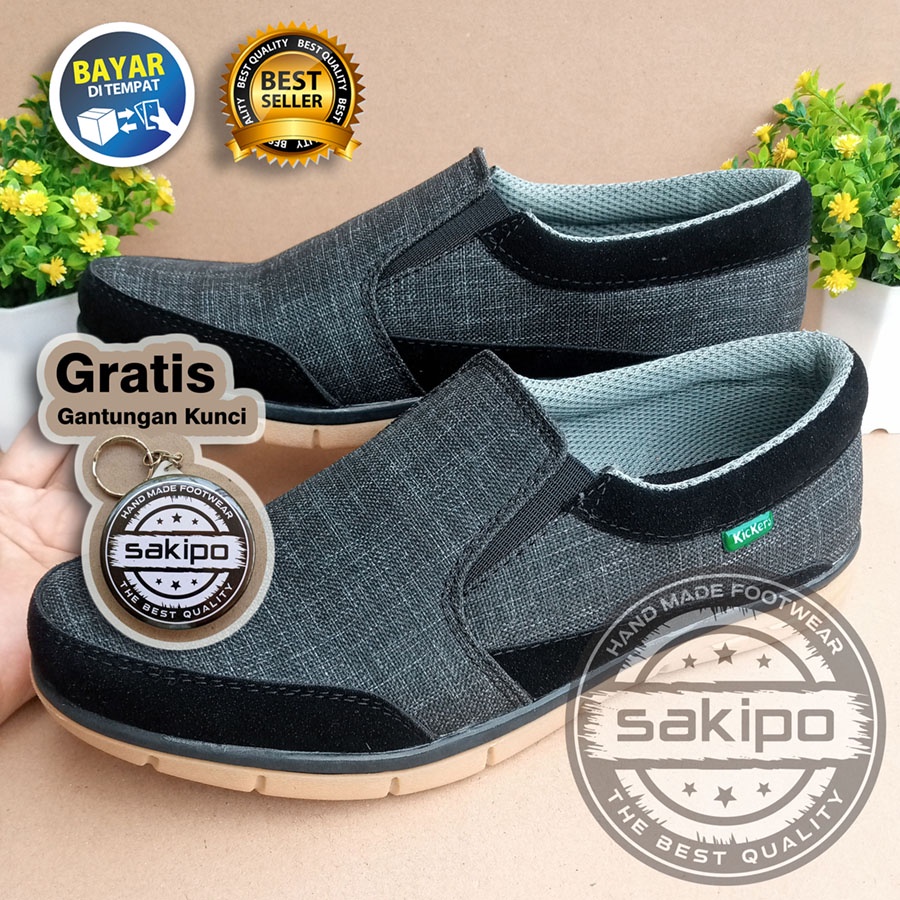 PROMO 9.9 !! SEPATU KASUAL PRIA DEWASA SLIP ON MURAH BERKUWALITAS SOL KARET TRENDI NYAMAN DIPAKAI / SEPATU SANTAI PRIA DEWASA / SEPATU KERJA LAPANGAN / SEPATU KERJA KANTORAN / SAKIPO