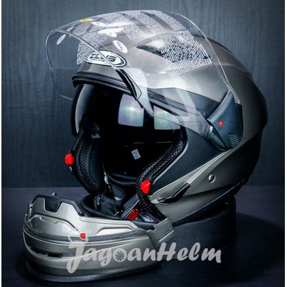 ZEUS Helm ZS611C | DARK SILVER | SOLID ZS 611C DOUBLE VISOR-5