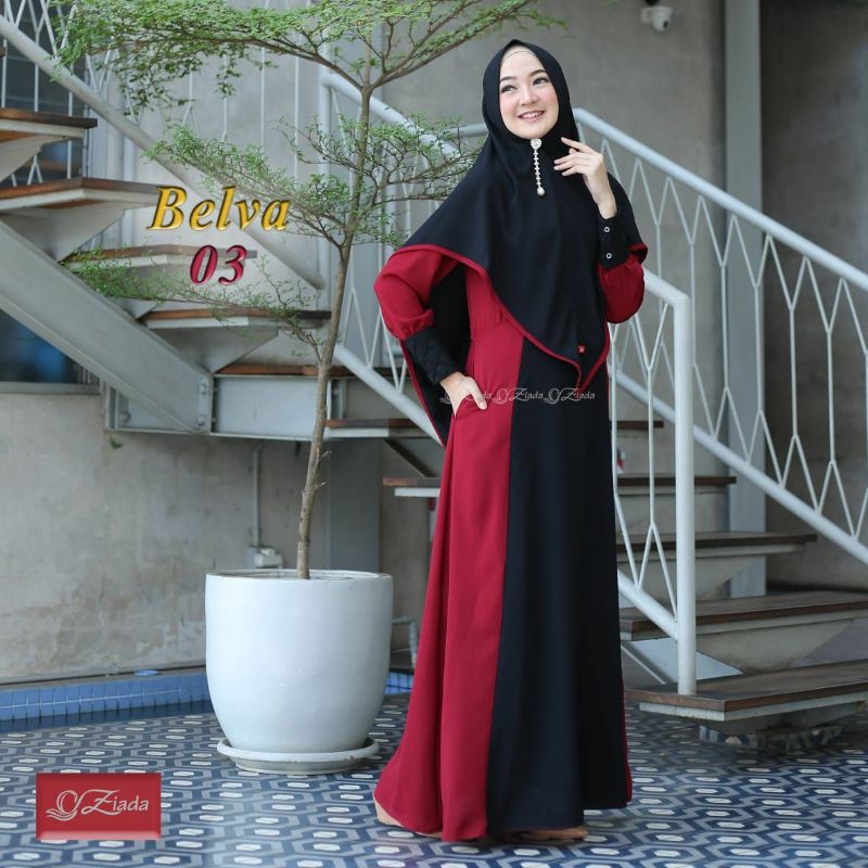Gamis Set Khimar Syari Belva by Ziada