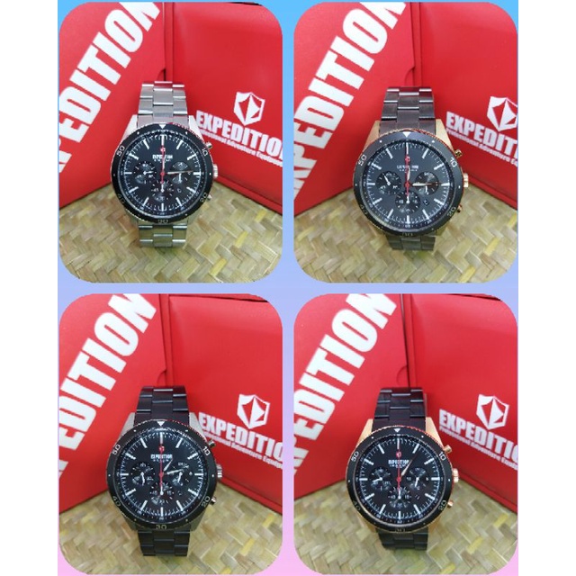 Jam Tangan Pria Expedition 6791 E6791 E 6791 Tali Besi / Stainless steel