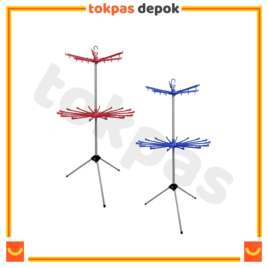 Jemuran Gantungan Baju Tripod Laundry Hanger 16 Sticks GB 30 Lion Star