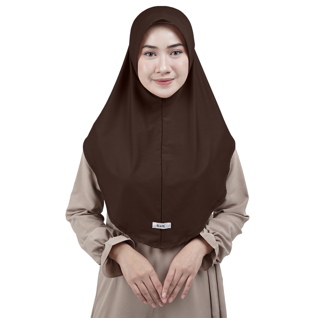 RnW Hijab Instan Daily - Laluna Hijab-Coklat Pramuka